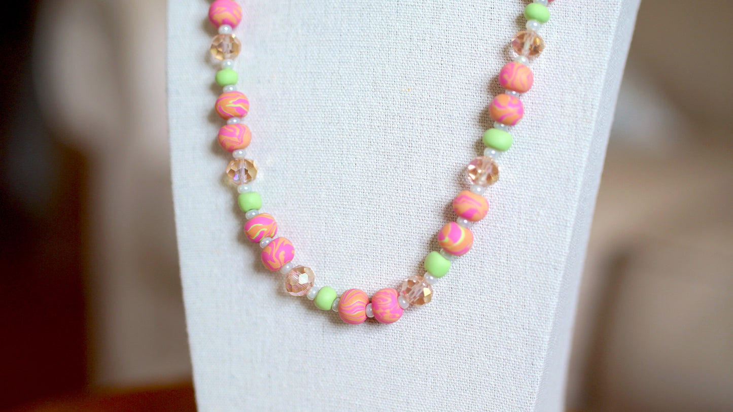 Beaded Necklace - "Polly Pocket"