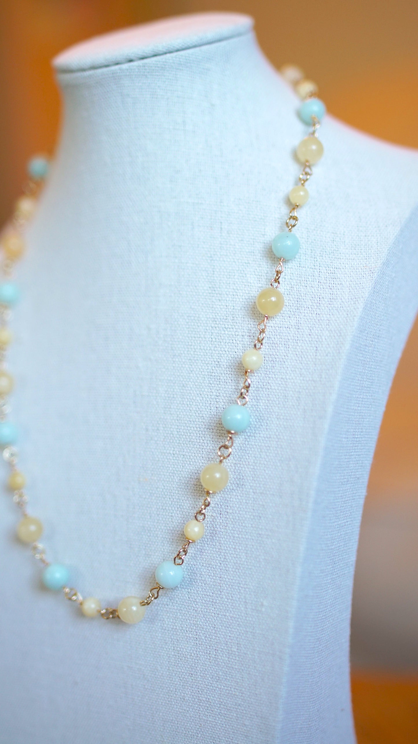 Beaded Necklace - "Lemonade Stand"