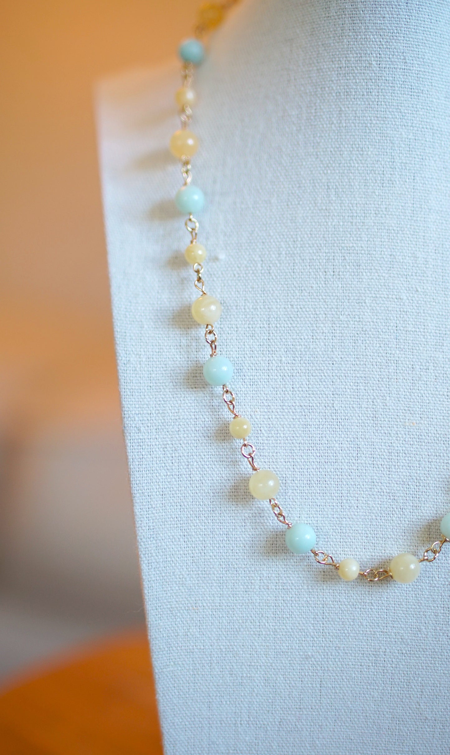 Beaded Necklace - "Lemonade Stand"