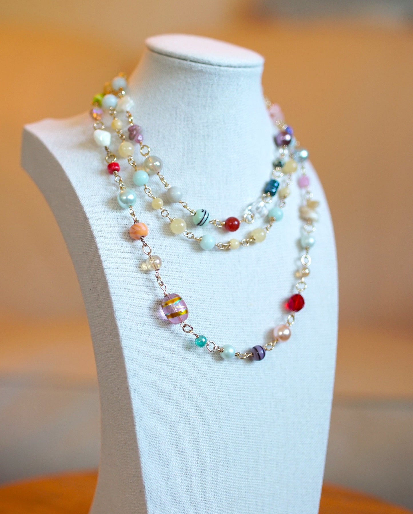Beaded Necklace - "Lemonade Stand"