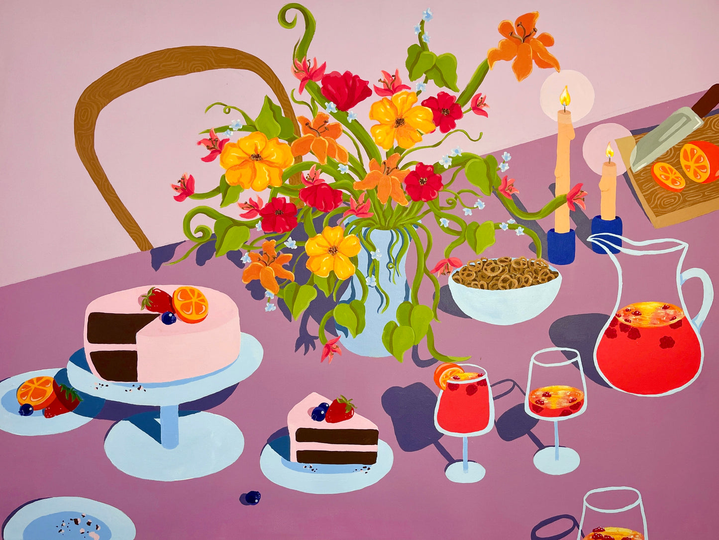 "Drinks with Barbara" Art Print