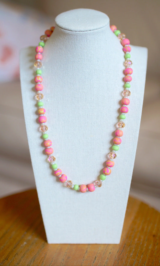Beaded Necklace - "Polly Pocket"