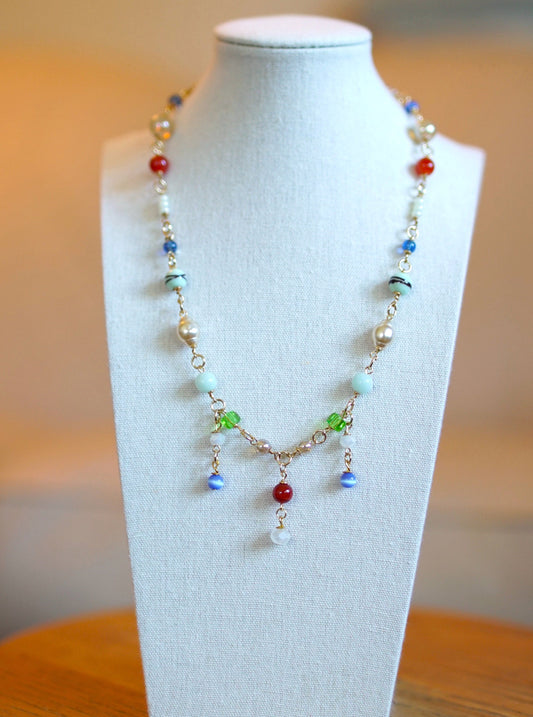 Beaded Necklace - "Jello"