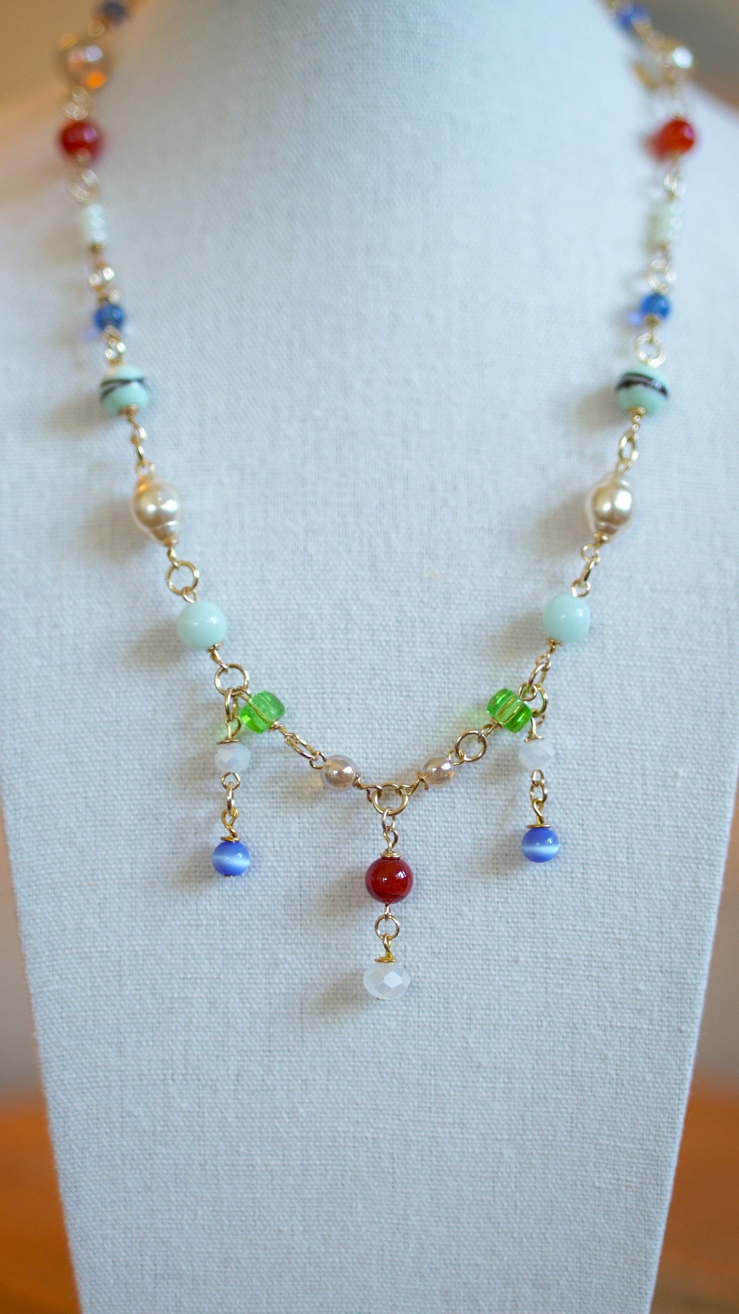 Beaded Necklace - "Jello"