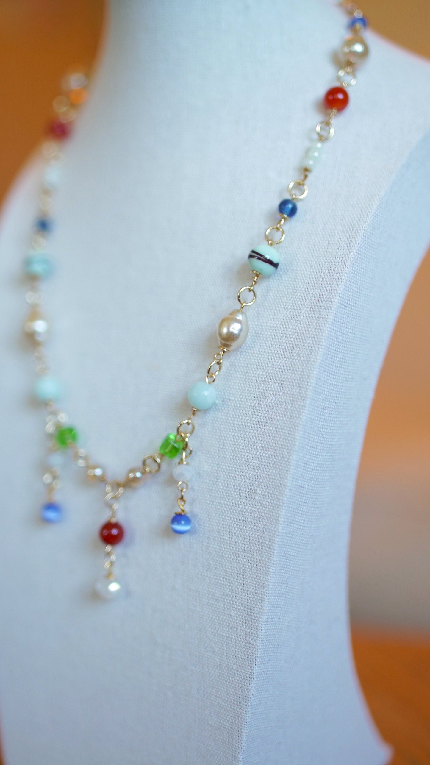 Beaded Necklace - "Jello"