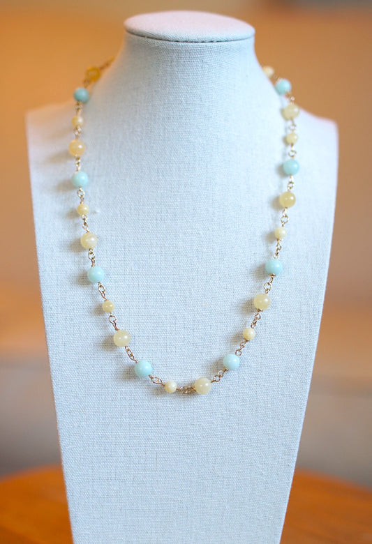Beaded Necklace - "Lemonade Stand"