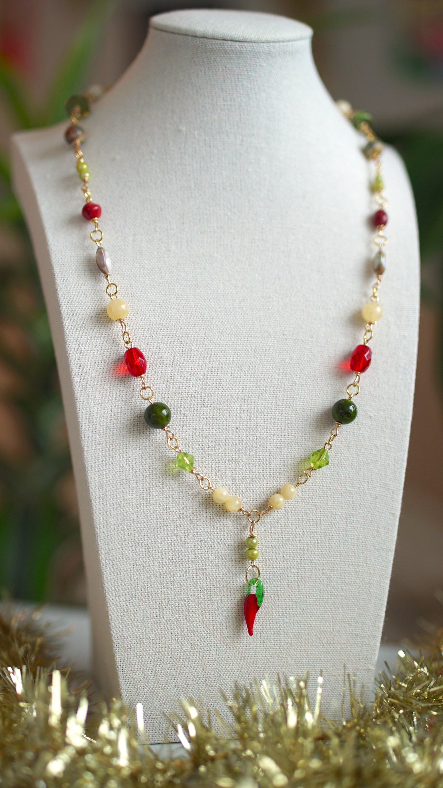 Beaded Necklace - "Spice"