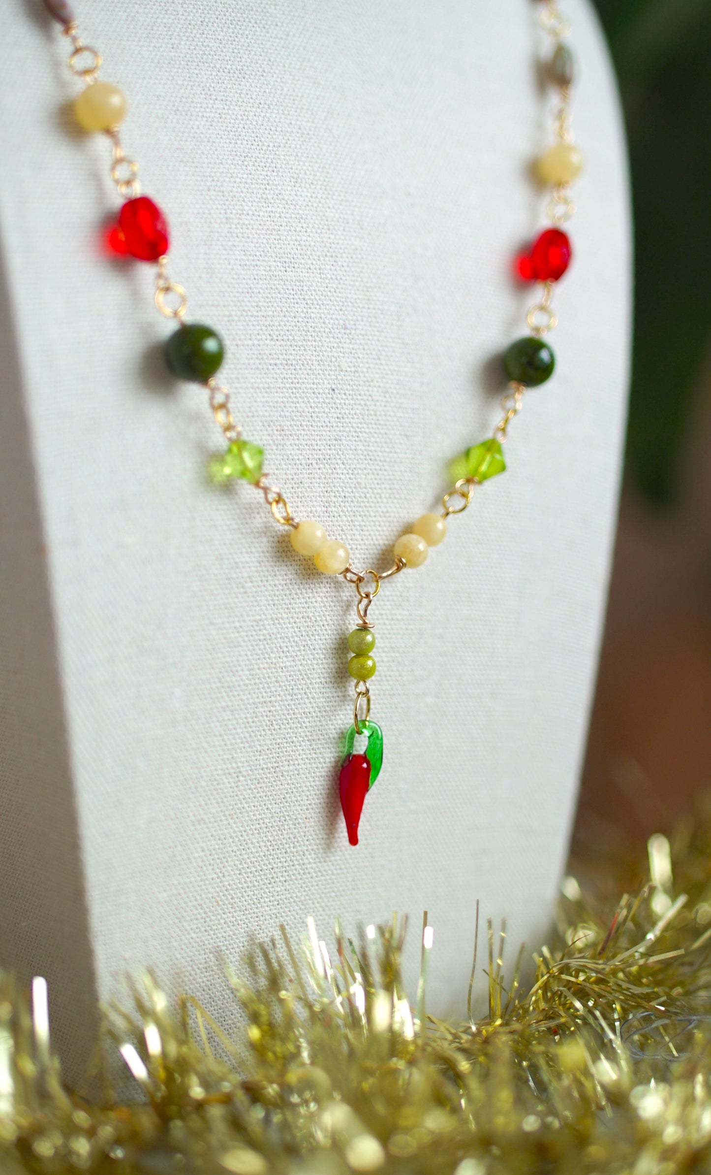 Beaded Necklace - "Spice"