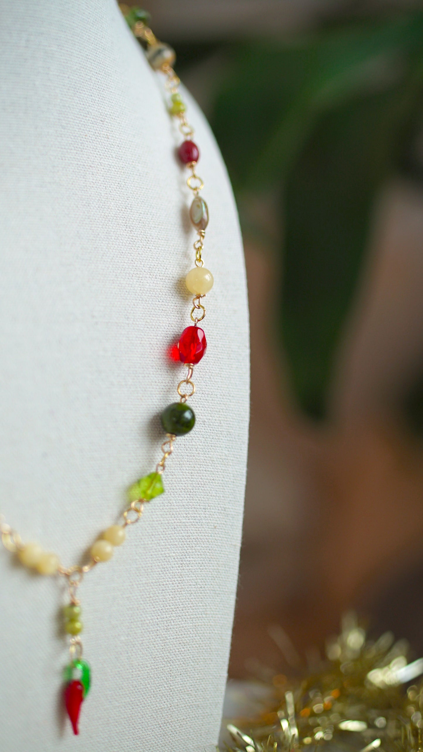 Beaded Necklace - "Spice"