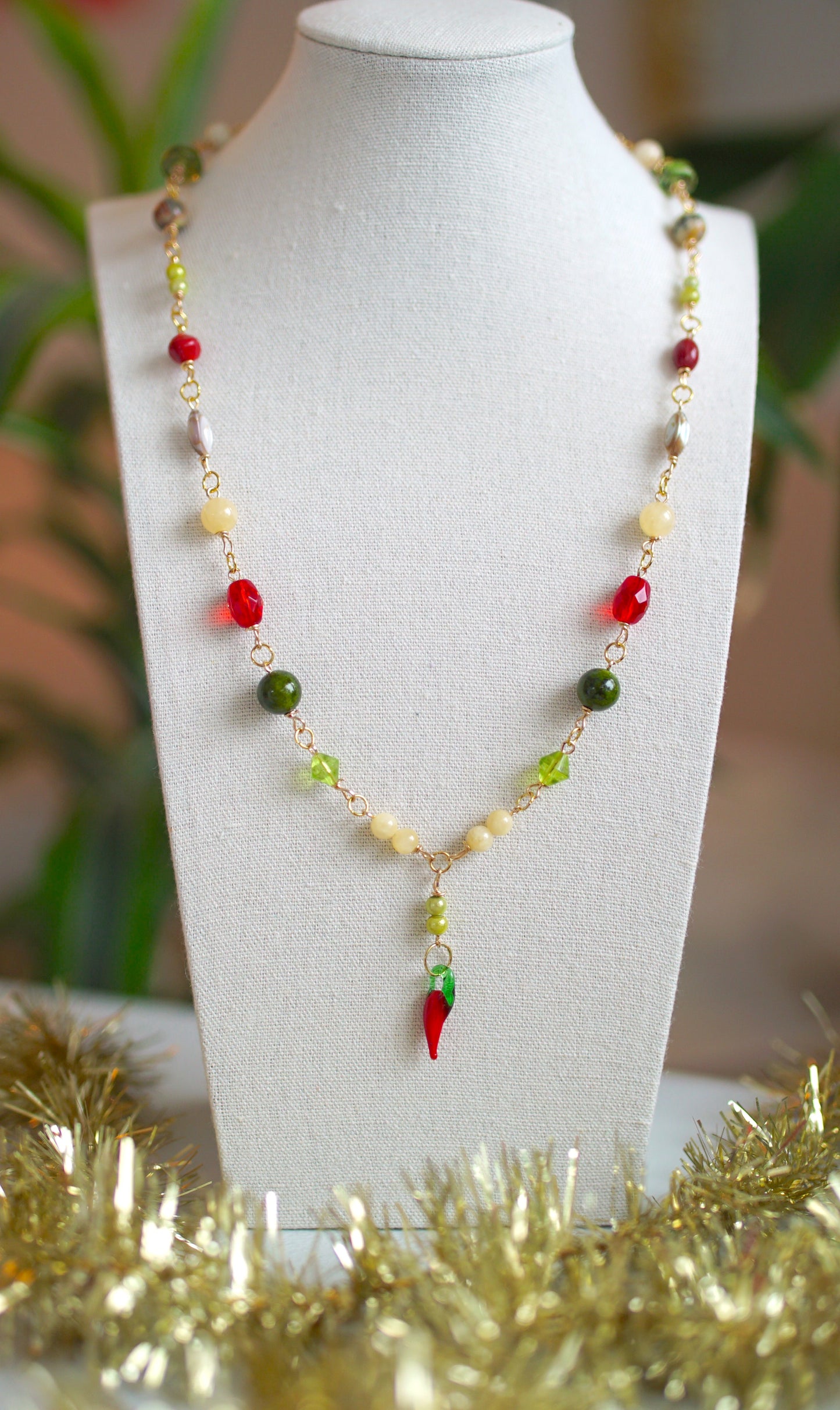 Beaded Necklace - "Spice"