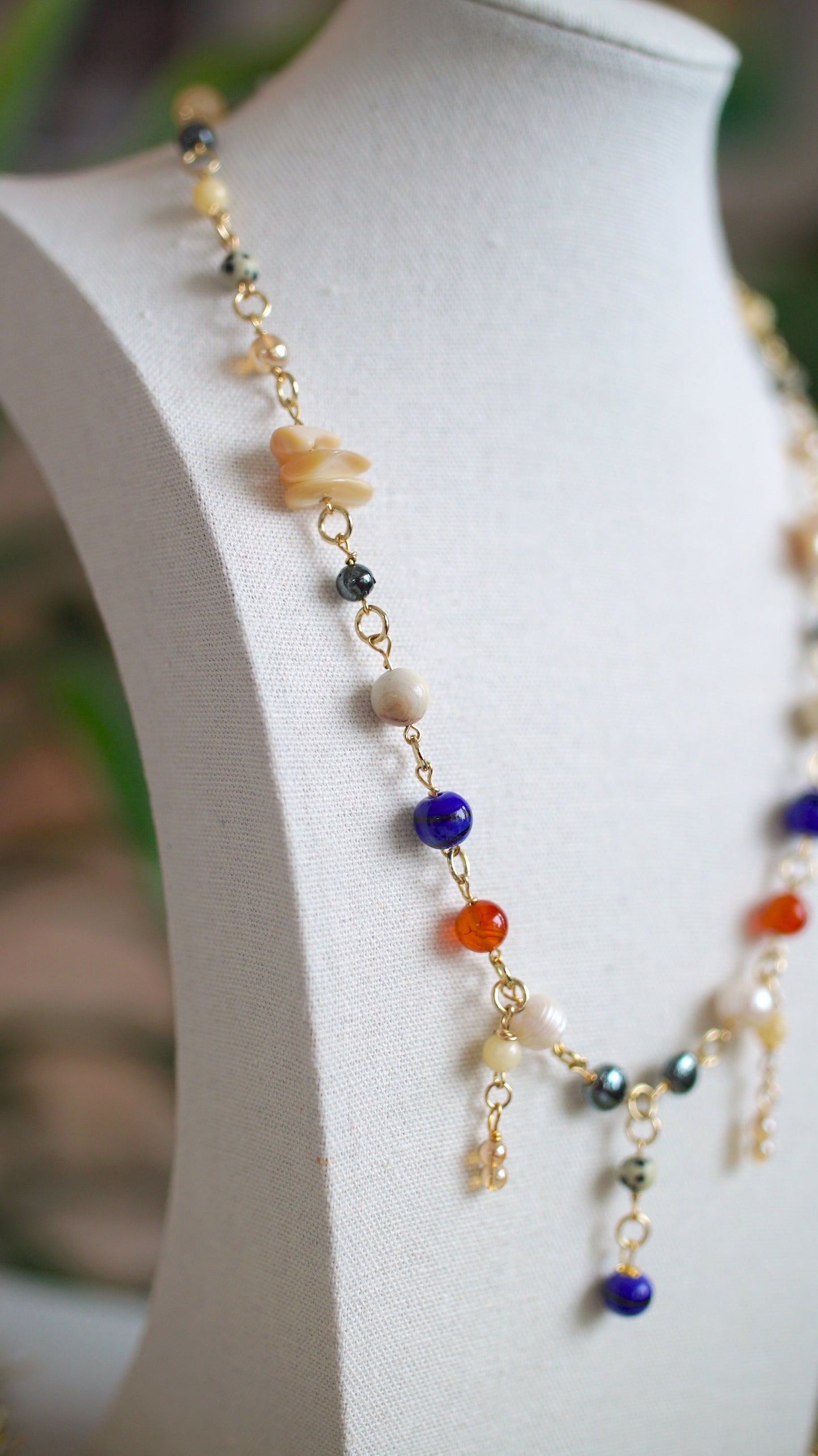 Beaded Necklace - "Asteroid Belt"