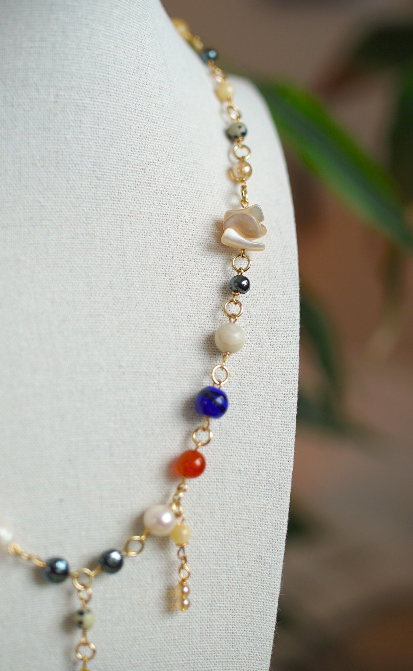 Beaded Necklace - "Asteroid Belt"