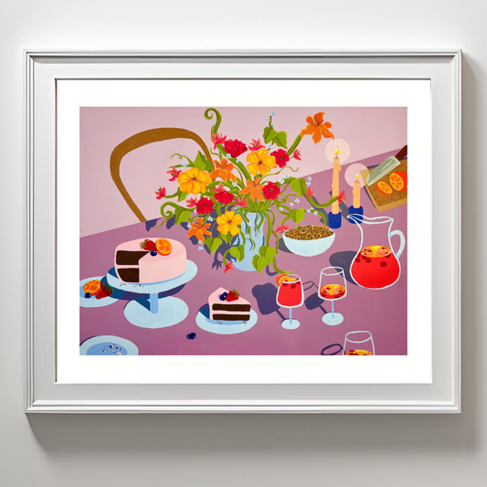 "Drinks with Barbara" Art Print